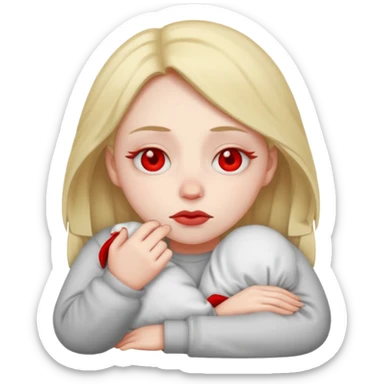 sleepy stoner girl emoji sticker