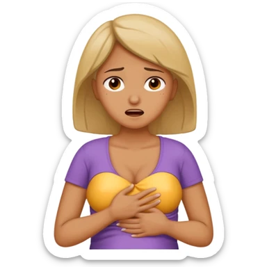 fait une femme qui se tient le ventre avec douleur sticker