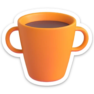 empty coffee cup sticker