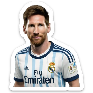 messi-camiseta-realmadrid sticker