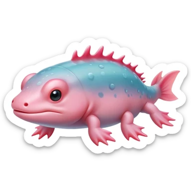 Realistic Axolotl sticker