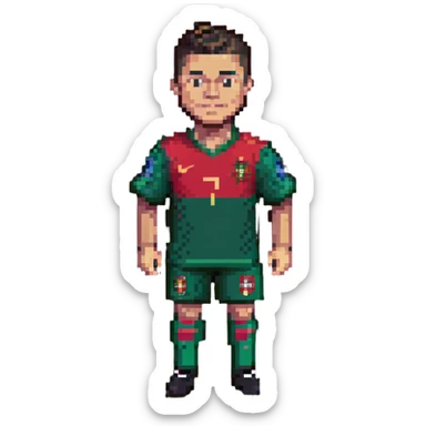 Cristiano Ronaldo soccer player in Portugal jersey sticker