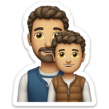 italian-mon-dad-son sticker