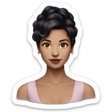 anna-taylor-joy,-queens-gambit-black-hair sticker