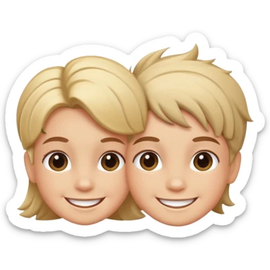 Happy kids after salon treatment  sticker