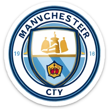 manchester city logo sticker