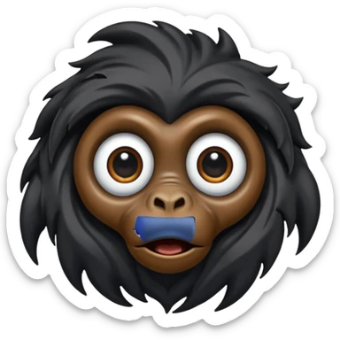 apes freaking out as black hole forms before them sticker