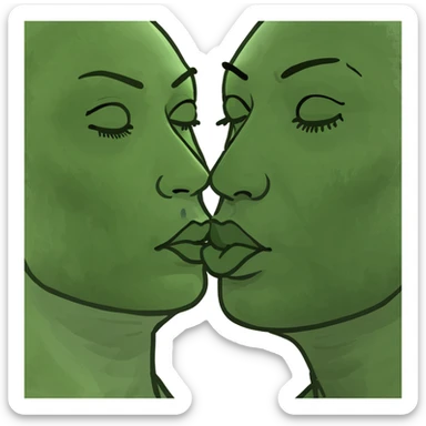 Kissing  sticker