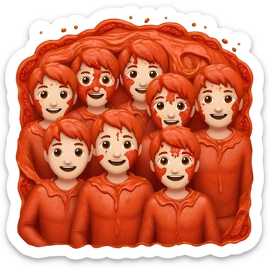 La Tomatina festival tomato fight sticker