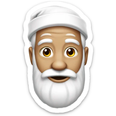 WHITE Santa Claus not dark sticker