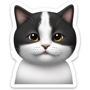 Il mio gatto bianco e nero che manda un bacio  sticker