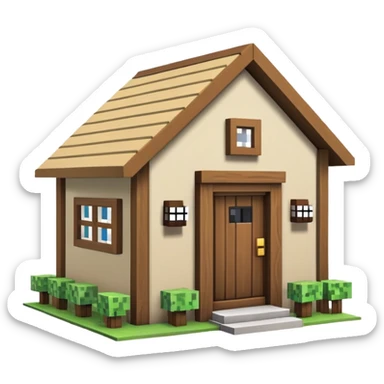 Minecraft house sticker