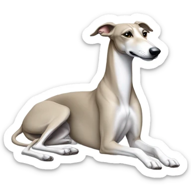 Greyhound laying down sticker