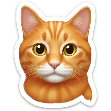 Orange cat sticker