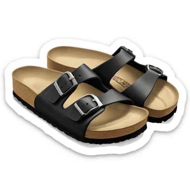 two Birkenstock boston clogs sticker