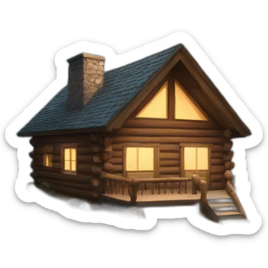 cabin in the mountains sticker