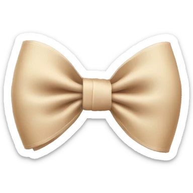 Beige bow sticker