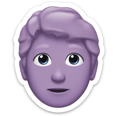 Emoji in a color of Pantone 709 c sticker