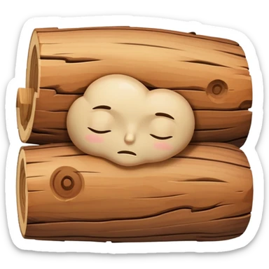 Log body with my head sleeping log body sticker