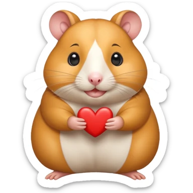 happy love hamster sticker