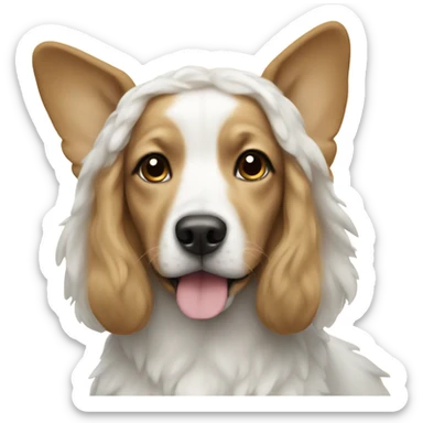 Angel dog sticker