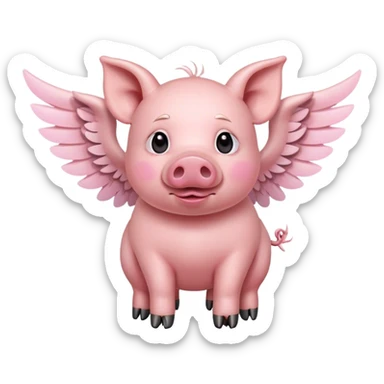 Pig with wings  sticker