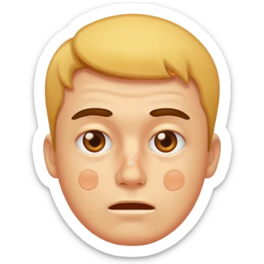 man with lots of acne face sticker