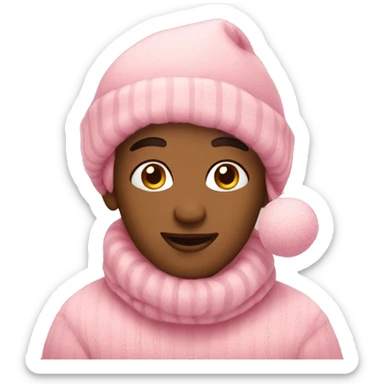 Cozy pink Christmas  sticker