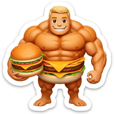 The ultimate Titan mascot for a fast food restaurant sticker