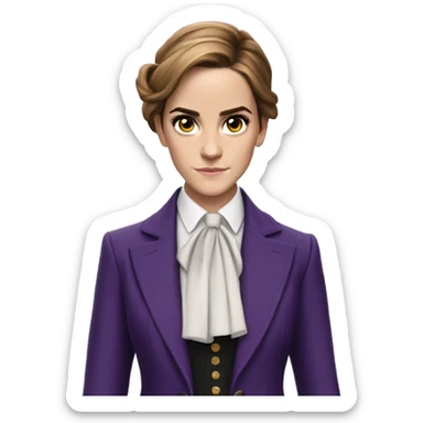 Emma Watson violet suit as Minister of Magic  sticker