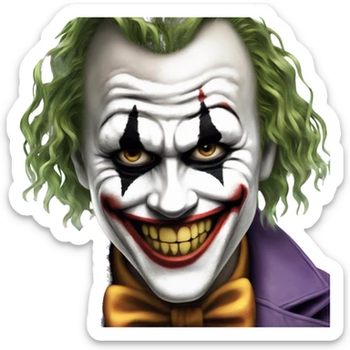 joker laughing evil clown heath ledger sticker