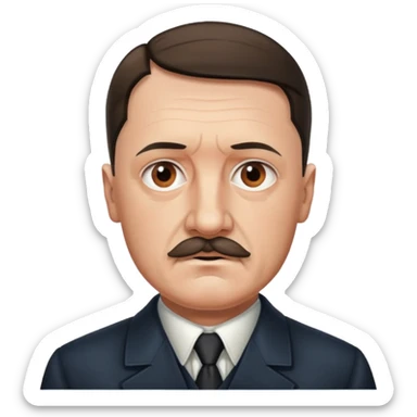 adolf hitler tiny moustache sticker