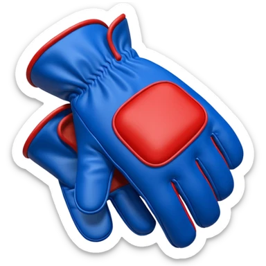  #1 glove first finger up  in blue (#00A3E0) and red (#F9423A)  sticker