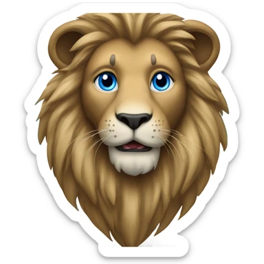 A lion with blue eyes holding the Bavarian flag in its paw. sticker
