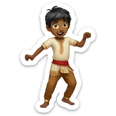 indian boy dacing sticker