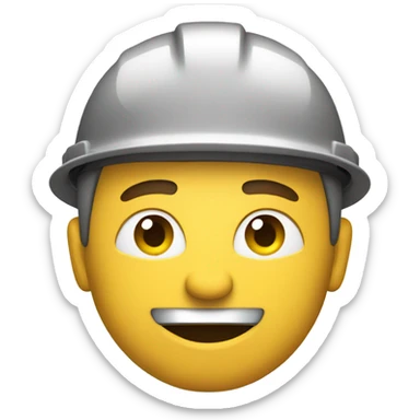 Guy in hard hat holding wrench  sticker