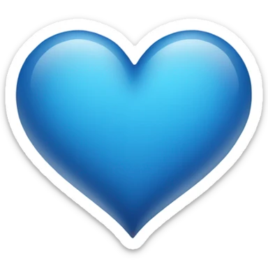 blue heart  sticker