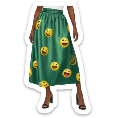 Satin maxi skirt sticker