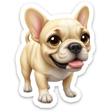 blonde French bulldog sticker