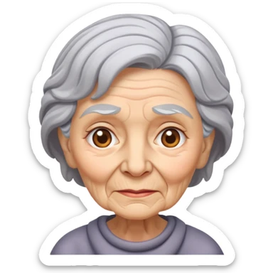 an old woman sticker