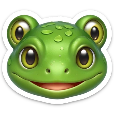 Cute Froggy with almond eyes sticker