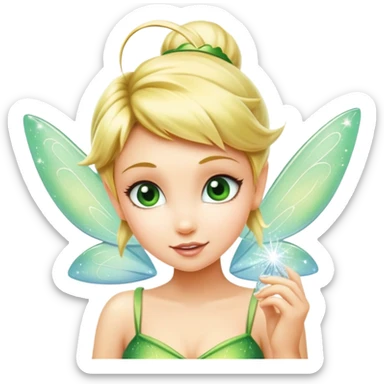fairy tinkerbell with pixie dust sticker