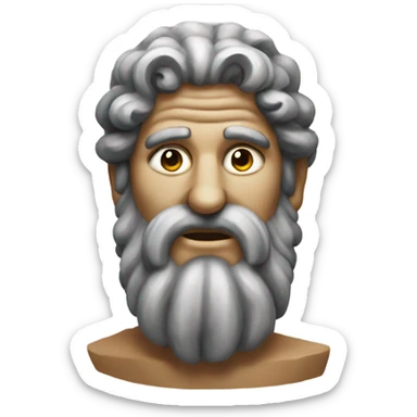 A greek Stone God sticker