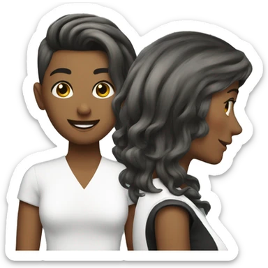 Hairdresser and client  sticker