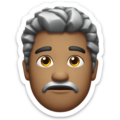 Rock rasing eyebrow and looking suspicious  sticker