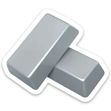 2 cartoon silver bars sticker
