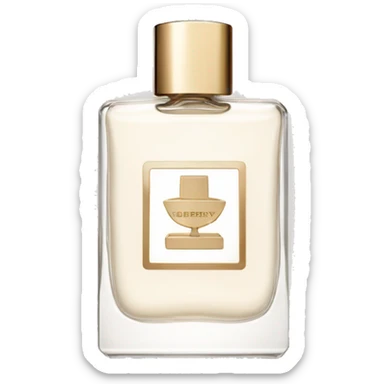 Burberry her perfume rectangle white bottle sticker