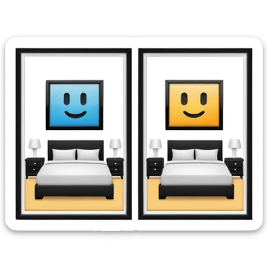 rooms beside each other sticker