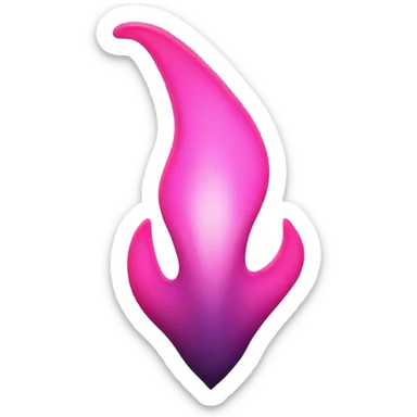 Pink flame iOS 18 emoji sticker