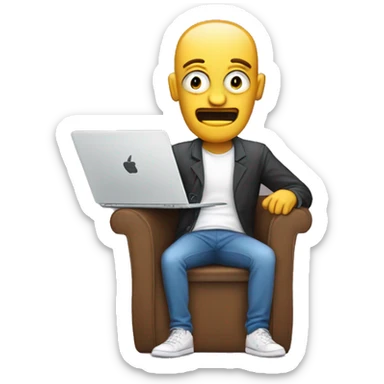 i want a person wit laptop holding pain ..web designer sticker